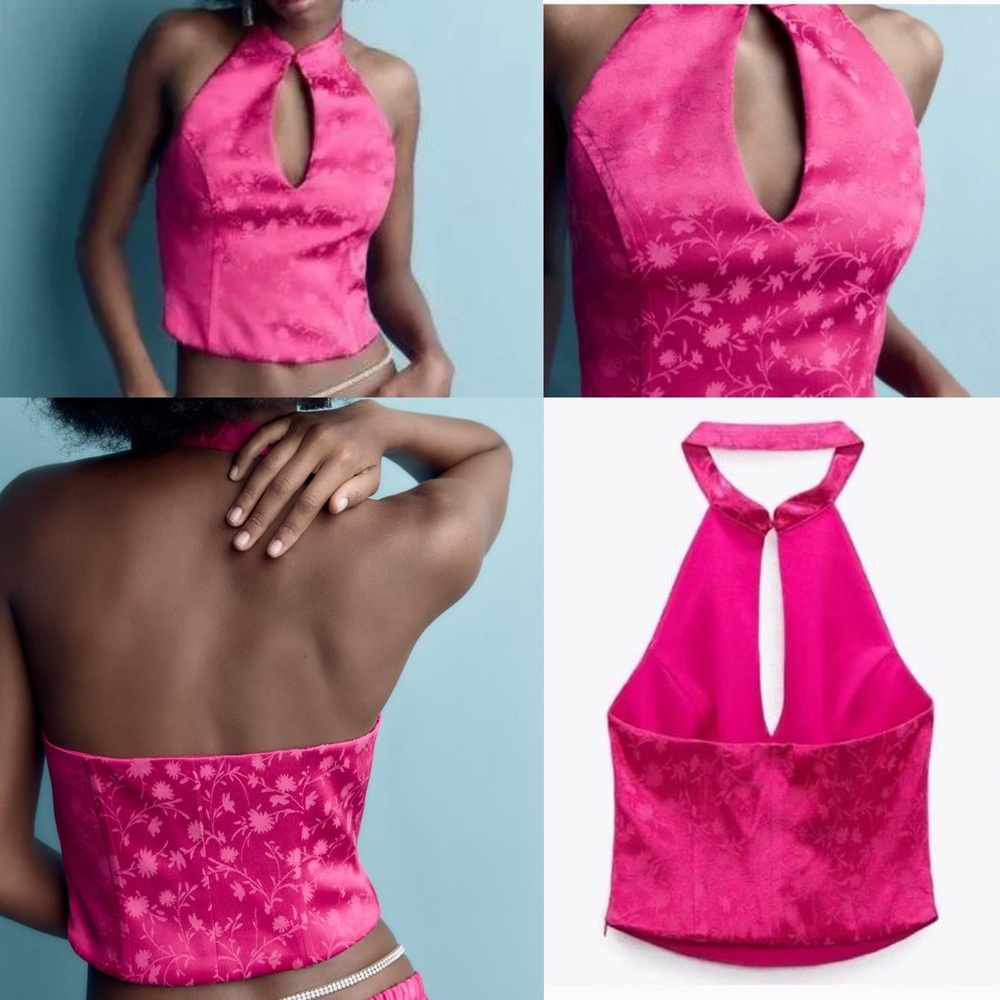 Zara Pink Halter Top